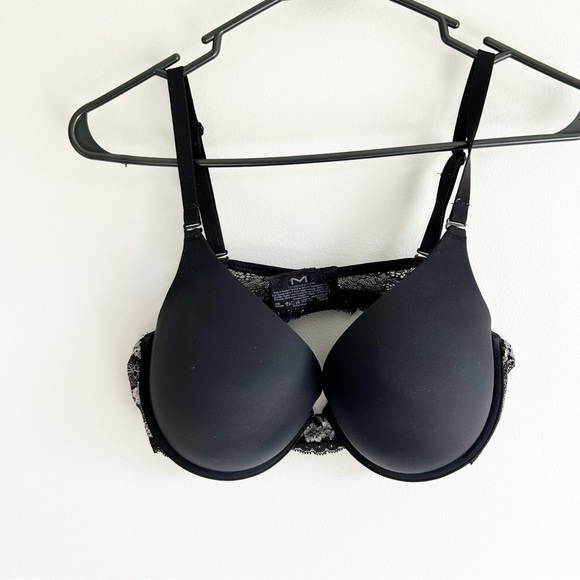 Maidenform Black Lace Trimmed Comfort Devotion Bra 38D - Picture 1 of 5